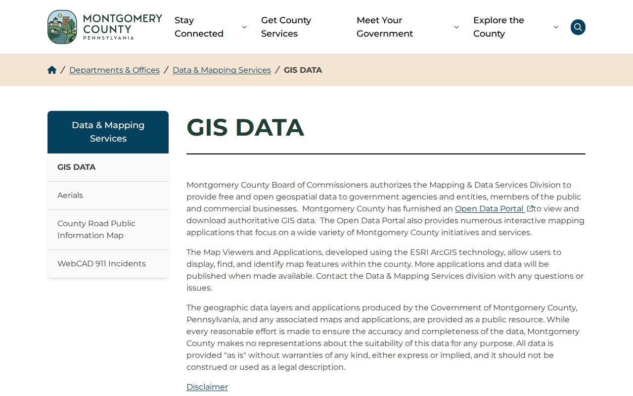 Upper Dublin neighbors Montgomery County GIS mapping source
