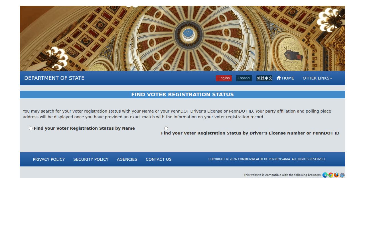 Upper Dublin resident lookup Pennsylvania voter registration status form