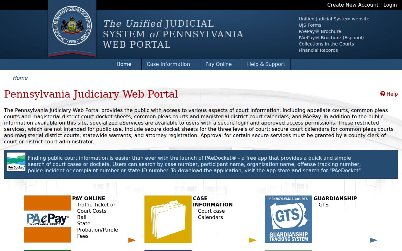 Upper Dublin resident lookup through Pennsylvania UJS Case Search