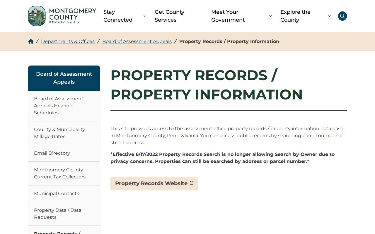 Upper Dublin Township street directory county address and parcel search guidance